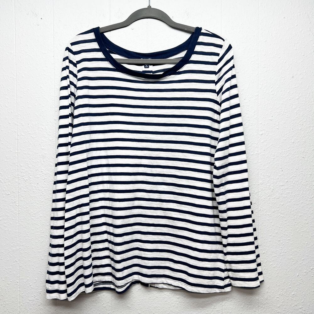 Splendid Striped Womens Long Sleeve Top XXL Baselayer Casual Minimalist Stretch